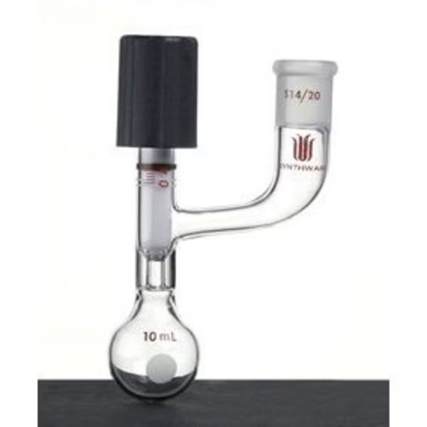 FLASK, STORAGE WITH OUTER JOINT, 14/20, 100mL, 0-4mm., Synthware, Mfr#: F461100